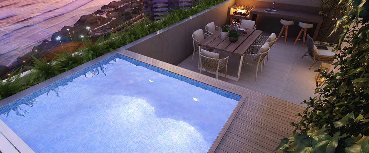 AREAS COMUNES: ROOFTOP - PISCINA
