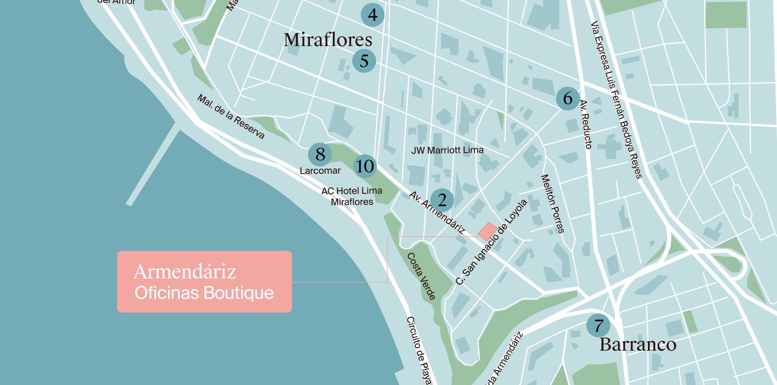 Ubicación de Oficinas Boutique Proyecto Armendáriz en MIraflores